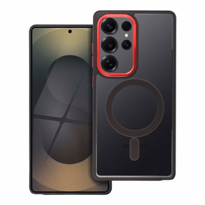 Telefono dėklas "Color Edge Mag Cover" Samsung S938 S25 Ultra juodas / raudonas