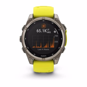 Išmanusis laikrodis Garmin Fenix 8 Sapphire Solar geltonas