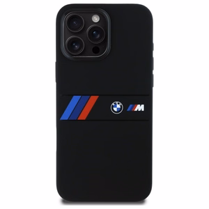 BMW Silikoninis Vidurinė Juosta Magnetinis dėklas iPhone 16 Pro Max - juodas