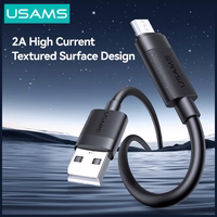 Laidas USAMS U94 18W MicroUSB į USB-A 1m juodas