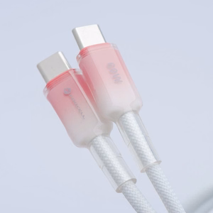Kabelis FORCELL F-ENERGY C354 gradientinis Type-C į Type-C QC4.0 PD 3A 60W 1 m baltas