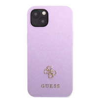 Guess GUHCP13MPS4MU iPhone 13 6.1" violetinis/violetinis kietas dėklas Saffiano 4G mažas metalinis logotipas