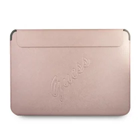 Guess Saffiano Script viršelis 13" nešiojamam kompiuteriui - rožinis