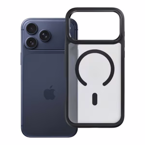 Dėklas, skirtas iPhone 18 Pro Max / 17 Pro Max: Forcell F-Protect Smoke Hybrid Premium, suderinamas su MagSafe, spalva – juoda