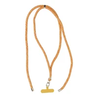 SWING (8mm) Telefono dirželis, Telefono pakabukas su reguliuojamu ilgiu / virvės ilgis 165cm (maks. 82.5cm kilpoje) / ant peties arba kaklo - oranžinė-balta