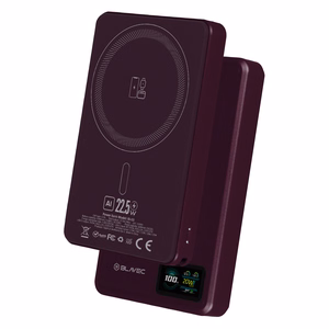 Blavec BJ-03 10000 mAh plonas magnetinis išorinis akumuliatorius su „MagSafe“, 13,5 mm, USB-C, 22,5 W, 3 viename (PBBJ03-MC10P) (spalva: violetinė)