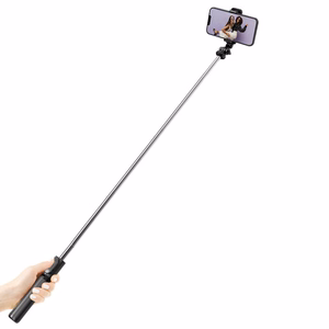 Crong SelfieGo Lite kompaktiška Bluetooth asmenukių lazda ir trikojis, juoda