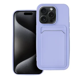 Kortelių dėklas telefonui IPHONE 15 Pro violetinis