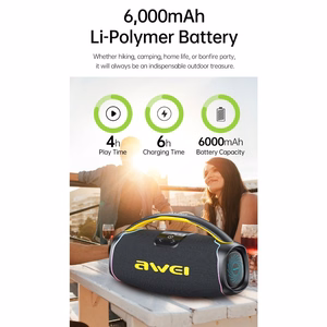 Bluetooth portable speakers Awei KA16 60W black