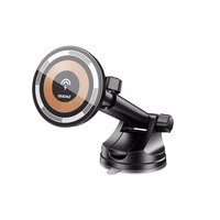 Belaidis automobilinis įkroviklis-laikiklis Dudao (F12MAX+) Magnetic (MagSafe 15W) juodas