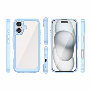 Outer Space dėklas telefonui su geliniu rėmeliu iPhone 16 Plus - mėlynas