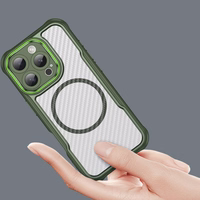 Leading Series Magnetinis silikoninis dėklas telefonui iPhone 16 Pro Max - žalia