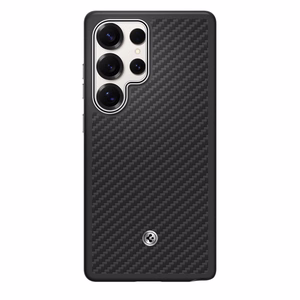Spigen Enzo Aramid GP-FPS938PGABW silikoninis dėklas su įmontuotu MagFit žiedu Samsung Galaxy S25 Ultra - juodas
