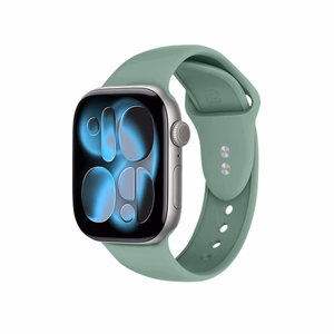 Crong Liquid dirželis, skirtas Apple Watch 38 / 40 / 41 / 42 mm, šalavijų žalias