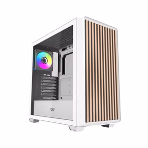Darkflash DS900WD ATX kompiuterio korpusas (baltas) + 4 ventiliatoriai