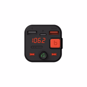 SAVIO FM transmitter, Bluetooth 5.3, QC 3.0 charger, LED display, Bass Boost, TR-15, black