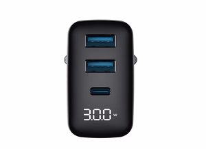 Havit UCLE001 EU - GaN trijų prievadų įkroviklis 30 W, juodas