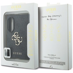 Juodas „Guess Big 4G Logo“ dėklas, skirtas „Samsung Galaxy Z Fold8“