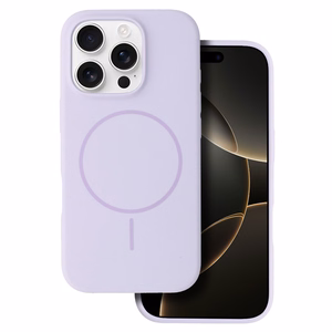 Magsafe plonas silikoninis dėklas Iphone 15 Pro Max violetinis