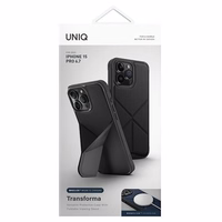 UNIQ dėklas Transforma iPhone 15 Pro Max 6.7" Magclick Charging juodas/ebony juodas
