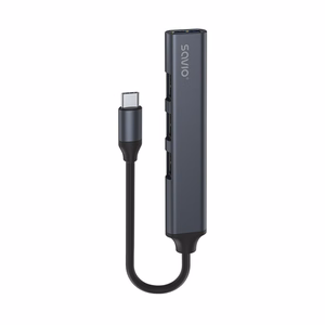 SAVIO AK-71 USB-C šakotuvas - 3 x USB-A 2.0, 1 x USB-A 3.0, 4-in-1, 5 Gbps