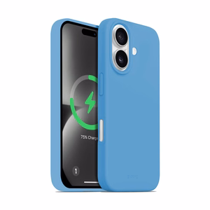 Crong Color Cover Magnetic MagSafe dėklas, skirtas iPhone 16, mėlynas