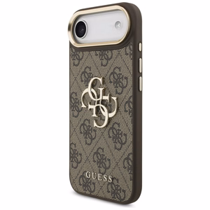 GUESS dėklas telefonui IPHONE 17 Air (PU W/ Big 4G Classic Logo) auksinis ir rudas