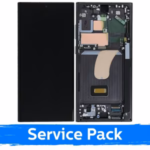 LCD-дисплей Samsung S918 S23 Ultra с рамкой / фантомный чёрный / красный / графит (Service Pack)
