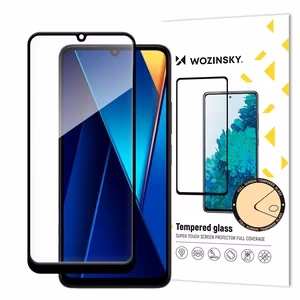 Wozinsky Full Glue grūdintas stiklas su juodu rėmeliu Xiaomi POCO C65 / Redmi 13C