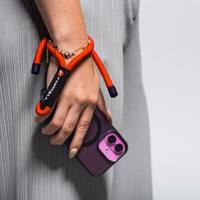 FORCELL F-DESIGN R10X40 riešo telefono virvelė su reguliuojamu ilgiu (maks. 20cm kilpoje) raudona