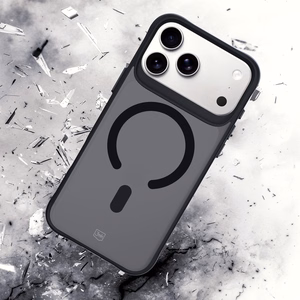 3mk Smoke Magnetinis dėklas telefonui iPhone 17 Pro - juodas pusiau skaidrus