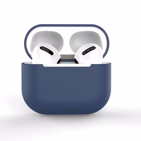AirPods dėklas silikoninis minkštas ausinėms mėlynas (C)