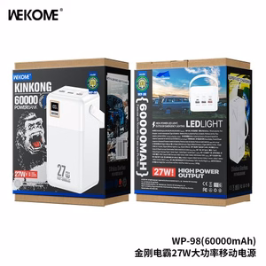 Išorinė baterija WK Design „WP-98“ balta 60000mAh (27W)