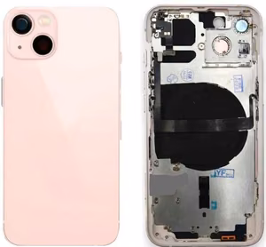 Galinis dangtelis iPhone 13 Pink su NFC ir įkrovimo šleifu, mikrofonu originalus (used Grade B)