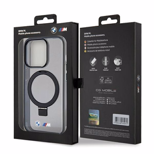BMW žiedo stovas M kolekcija Magnetinis dėklas telefonui iPhone 15 Pro - juodas
