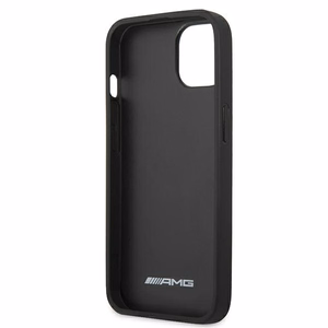 Mercedes AMG odinis karšto spaudimo dėklas iPhone 13 / 14 / 15, juodas