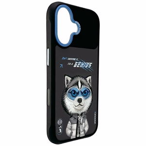 Nimmy Cool&Cute 2.0 vilko dėklas telefonui iPhone 17 - juodas