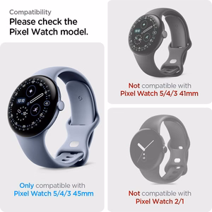 Spigen Elite Shield EZ Fit 2 vnt. hidrogelinių plėvelių rinkinys, skirtas Google Pixel Watch 45 mm