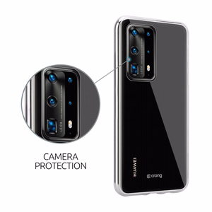 Crong Crystal Slim dėklas, skirtas Huawei P40 Pro, skaidrus