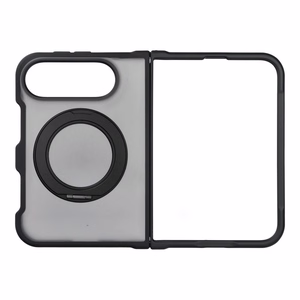Juodas Forcell F-Protect 4sD-i Smoke Hybrid Kickstand Premium dėklas iPhone Duo, suderinamas su MagSafe