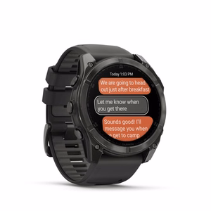 Išmanusis laikrodis Garmin Fenix 8 Sapphire juodas/pilkas