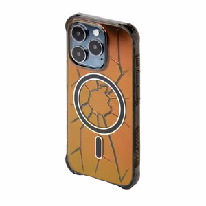 Magnetinis Kingxbar PQY Crack Series silikoninis dėklas telefonui iPhone 15 Pro - juodas