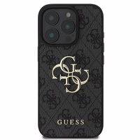 Guess 4G Didelis logotipo dėklas telefonui iPhone 16 Pro - juodas