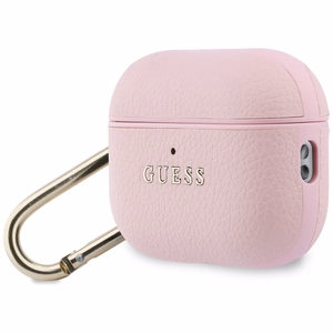 Guess Grained Classic Logo Dėklas for AirPods Pro 3 - rožinis