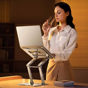 Wozinsky WRS-CPY75DSS aliuminis nešiojamojo kompiuterio ir planšetės stovas + nemokamas išmaniojo telefono stovas - sidabrinis