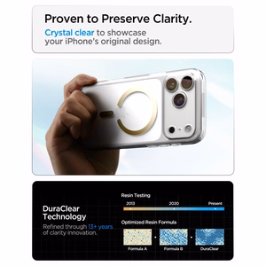 Spigen Ultra Hybrid MagSafe dėklas iPhone 18 Pro Max / 17 Pro Max, skaidrus auksinis