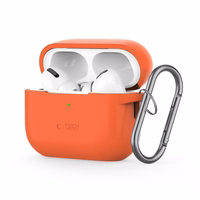 Tech-Protect silikoninis dėklas su kabliuku Apple AirPods Pro 1 / 2 - oranžinis