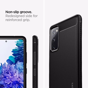 Spigen Rugged Armor dėklas telefonui Samsung Galaxy S20 FE - matinė juoda