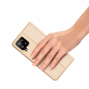 Dux Ducis Skin Pro Bookcase type case for Samsung Galaxy A22 4G golden