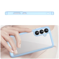 Kosminės erdvės dėklas su geliniu rėmeliu Samsung Galaxy S25+ - mėlynas